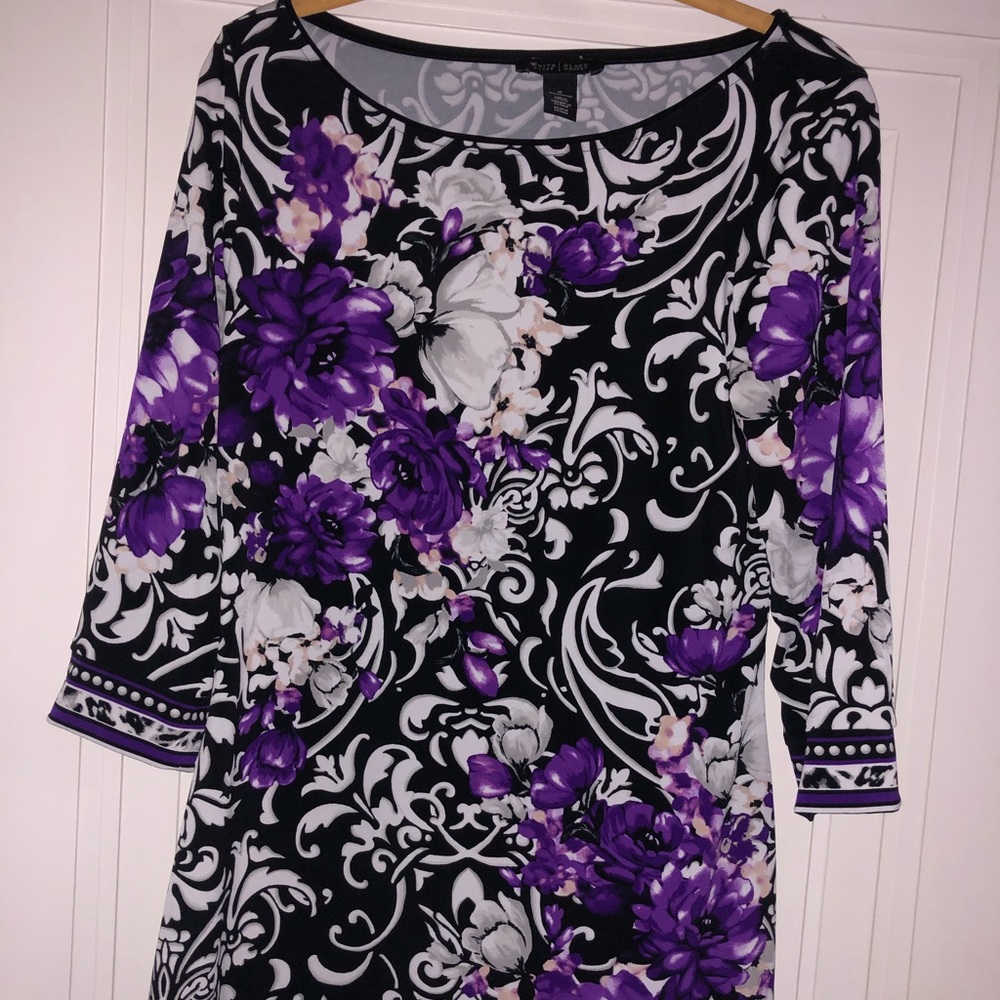 White House Black Market Floral Tunic-Medium